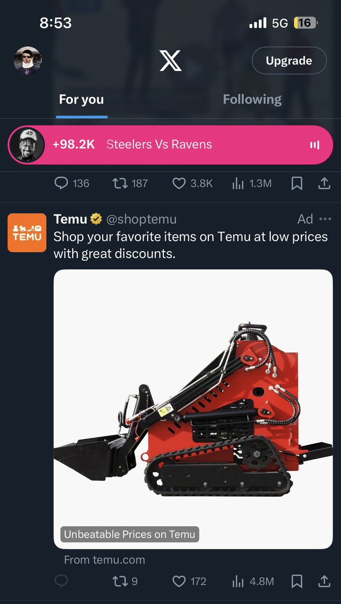 Zyn_Enjoyer's tweet photo. My Temu ads are talking to me like the Marvin Heemeyer mask https://t.co/YISszWxfi6