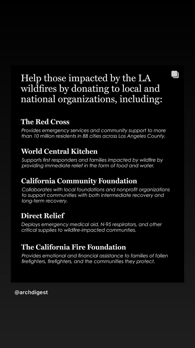 Thank you 🙏🏽 everyone for all your messages &amp; texts. We are safe &amp; some of the lucky ones. Home is standing &amp; we are safe
People have been asking how to help.
Here are some great places to give if you can
We gathered what we could &amp; volunteered w/ neighbors in our ‘hood ♥️