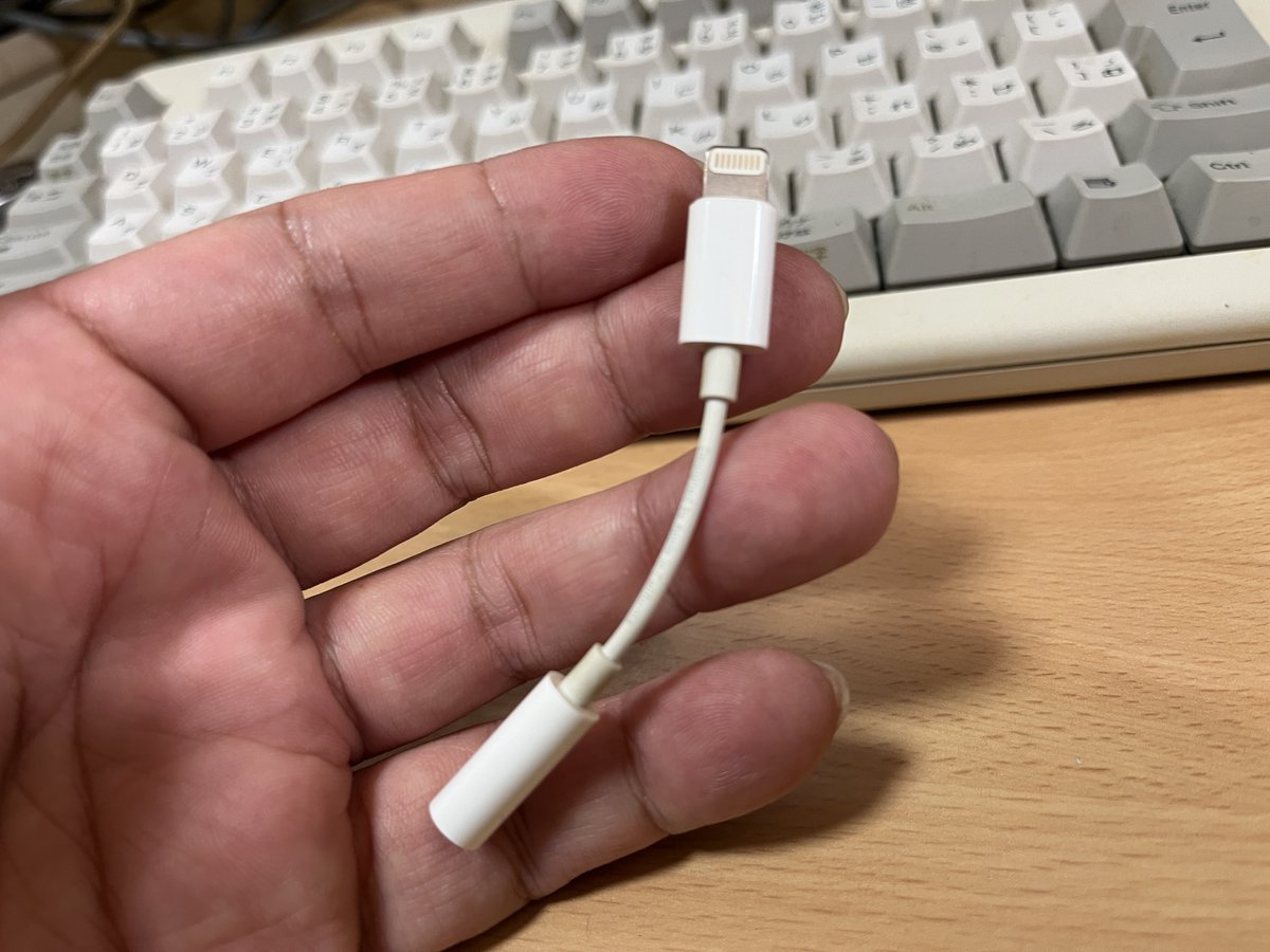 この変換コネクタ、Apple純正だったはずなのになぁ。lightning端子のiPhoneって拡張性が悪いのがほんと残念💦
typeCのiPhoneってUSBハブつけたらバリバリに拡張できるのかな？早いこと新しいiPhoneに乗り換えたいです📱