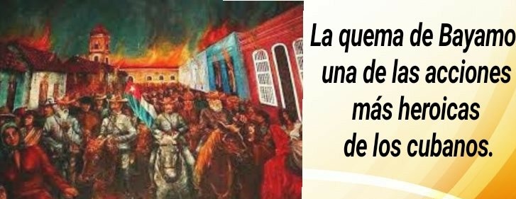 La quema de #Bayamo  estremeció a Cuba y pasó a la historia como uno de los más sublimes de nuestro pueblo, que hoy a 156 años de los sucesos y en medio del #BloqueoGenocida  ratificamos la firme decisión de mantener irreversible la Revolución.#Bayamo