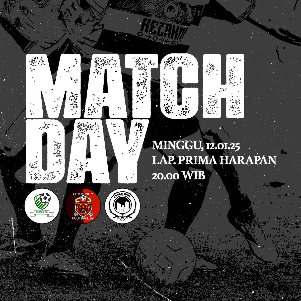 Road to 2nd, here we go 

Our present:
Trofeo bareng 2 klub lokal
Lap. Prima Harapan, Bekasi Utara
20.00 - end

Do your collective, do your initiative movement ✊🏻 
#2thUrbansideFC #Urbanside #Urbanoise