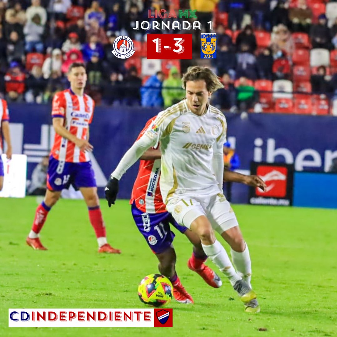 SrStoichkov's tweet photo. #AtleticoDeSanLuis pierde el invicto antre #ClubTigres 1-3 #LigaMX #CDIndependiente https://t.co/BCCRpSpKVy