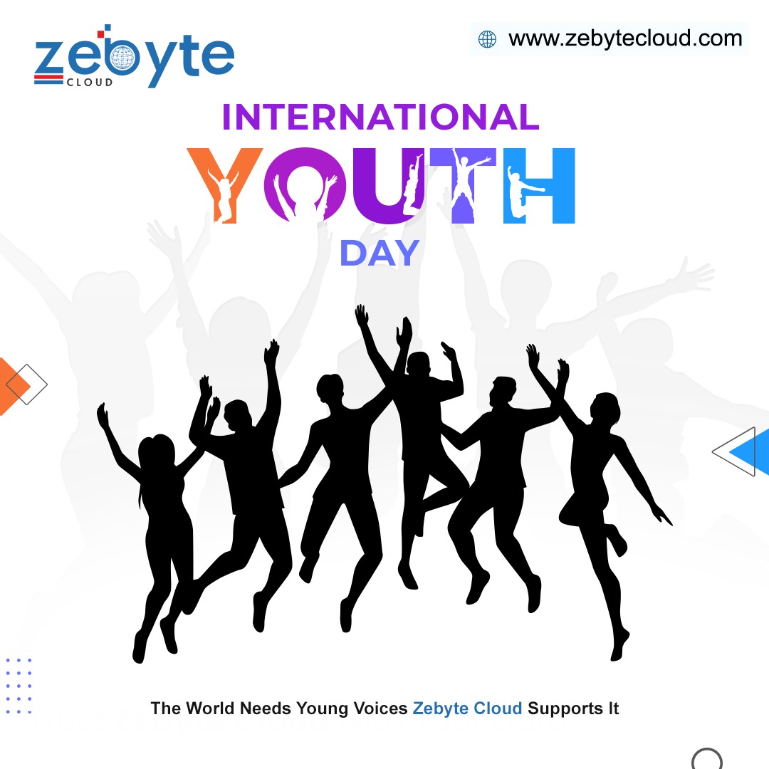 The youth today shape tomorrow’s future. Zebyte Cloud is here to provide the digital infrastructure to power their ideas with scalable cloud services and top-notch hosting solutions. 🌍🔧 #NationalYouthDay #CloudSupport #ZebyteCloud #NextGenTech