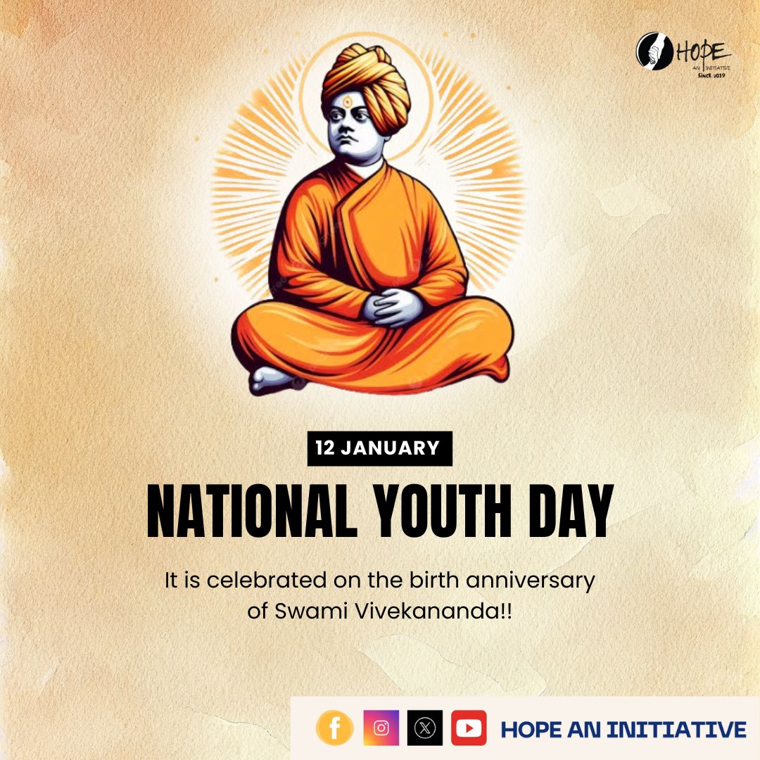 InitiativeAn's tweet photo. “Arise! Awake! And stop not until the goal is reached".
Wishing you a joyful National Youth Day. 💐🙏
#SwamiVivekanandaJayanti #nationalyouthday2025 #राष्ट्रीय_युवा_दिवस #January12 #YouthPower #SwamiVivekananda #Inspiration https://t.co/Sl8Ad5mvvY