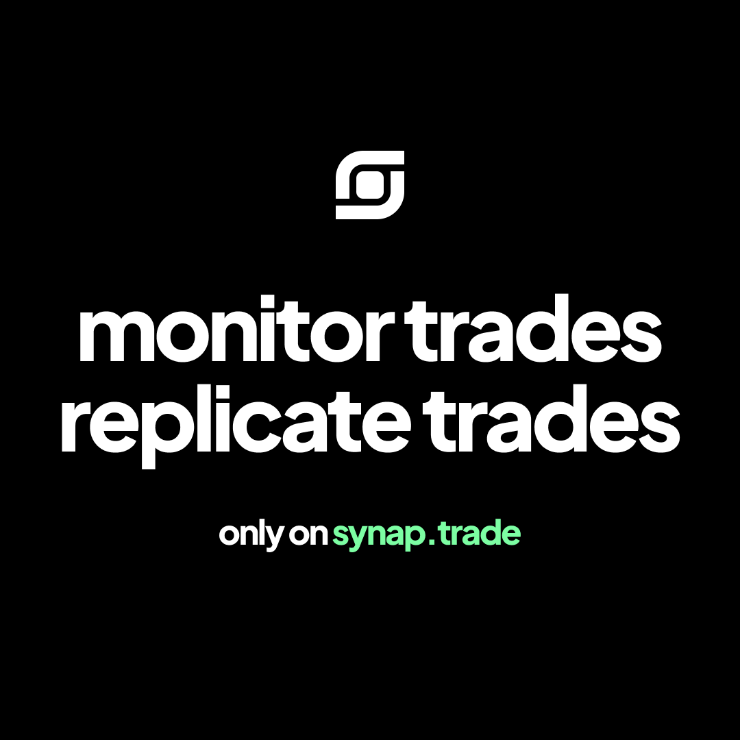 synaptrade's tweet photo. get realtime updates for leveraged trades and replicate them with a single click.

signup for early access with the link below. https://t.co/W4UkUE8vv2