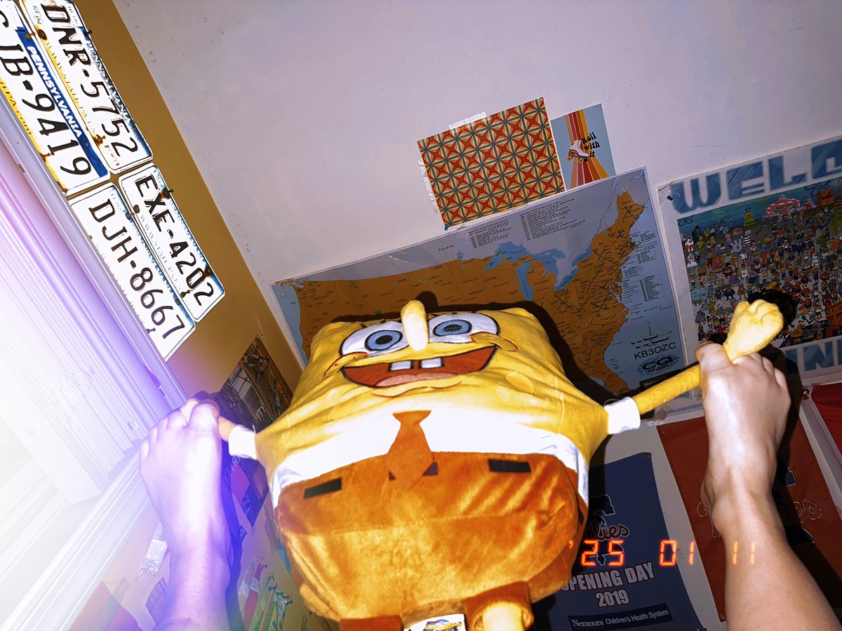 1_800_FatChance's tweet photo. SpongeBob getting crucified by the grippers https://t.co/jgV3gKnHjr
