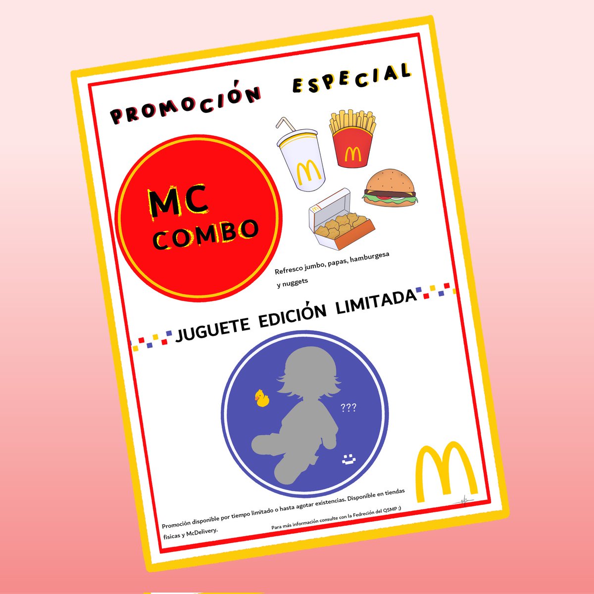 OfiDraw's tweet photo. Mc Combo ft. Quackity 🥤🍔🍟🐔+🦆 https://t.co/sfeS20uZld