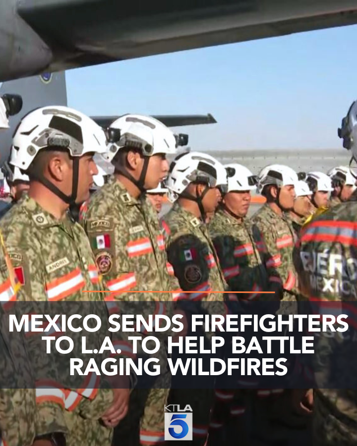 KTLA's tweet photo. Mexico has sent 72 firefighters to Los Angeles to help battle the devastating wildfires raging across the region.
#PalisadesFire #EatonFire
Details: https://t.co/ETGDwBJmns https://t.co/CNeUFQayk7
