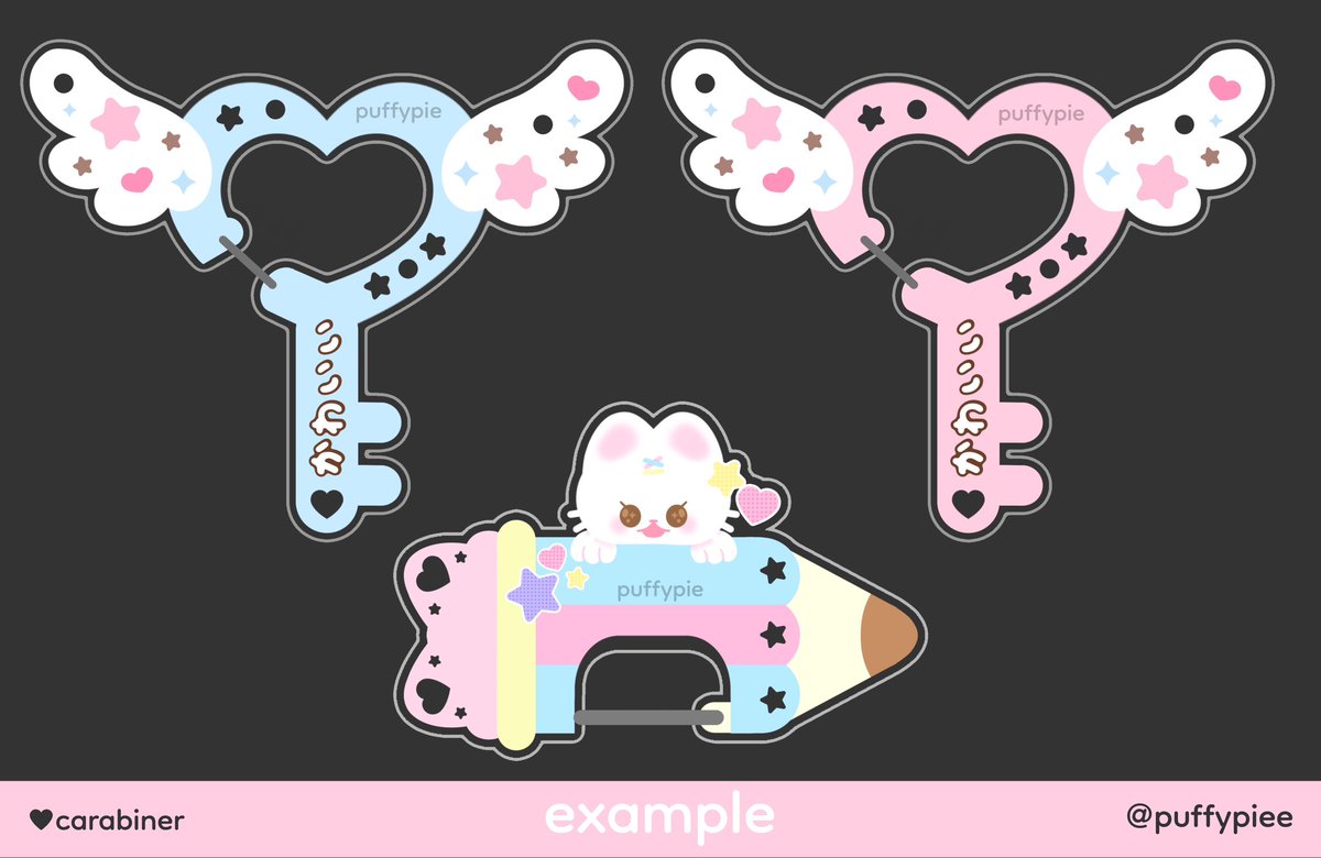 ตัวอย่างคมช carabiner ♡ #puffypiestuff