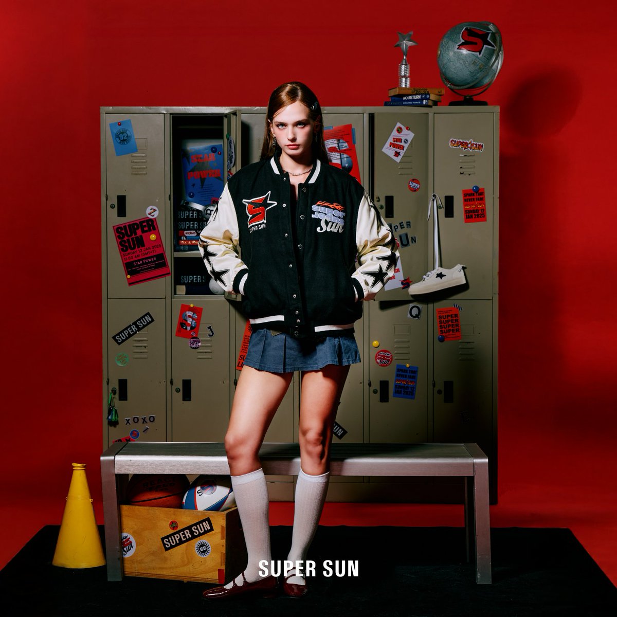 ssupersun's tweet photo. NOT YOUR AVERAGE VARSITY

SUPER SUN VARSITY JACKET

SUPER SUN's NEW SPECIAL COLLECTION
'SHINING STARS'

Available Now
at https://t.co/Y7jOQgl6U0

⚠️ Limited to 3 pieces per product per customer for griptoks and varsity jackets
⚠️ Limited to 5 pieces per product per customer for denim bags, blankets, hair clips, hair claws, and T-shirts
⚠️ Shipping starts from 13 JAN 2025
⚠️ For international orders, please provide your information in English

#SuperSun
#SSSHININGSTARS