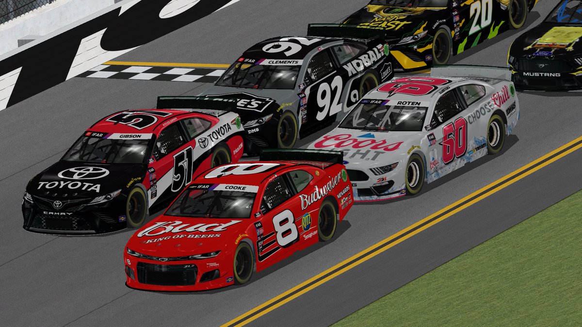 SCR_NR2003's tweet photo. Pole position, leading laps, and competitive battling at the world center of racing to kick off @IFAR_NR2003 Season 14!

@JerryCooke70 - P12
@Talha48142 - P31

#essereSCR💙 https://t.co/HNgEeZb5HT