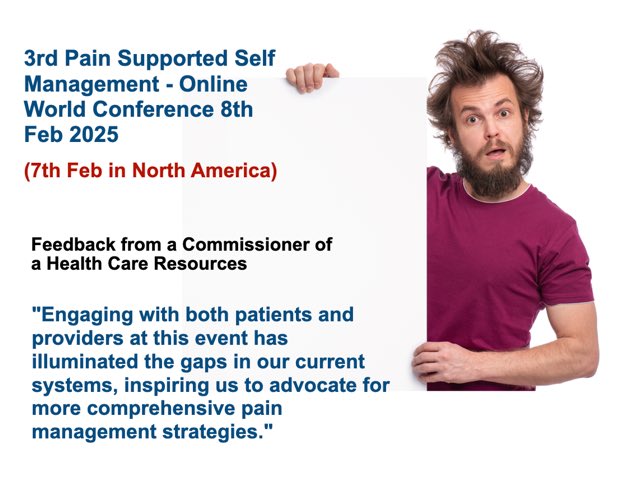 An exciting and important part of the 2025 Pain Supported Self Management Conference (Feb 7th in N.America, 8th elsewhere) is the inaugural Pain Supported Self Management Week! While persistent pain is biological, it is not solely biomedical. Registration tinyurl.com/tp5zyt8b
