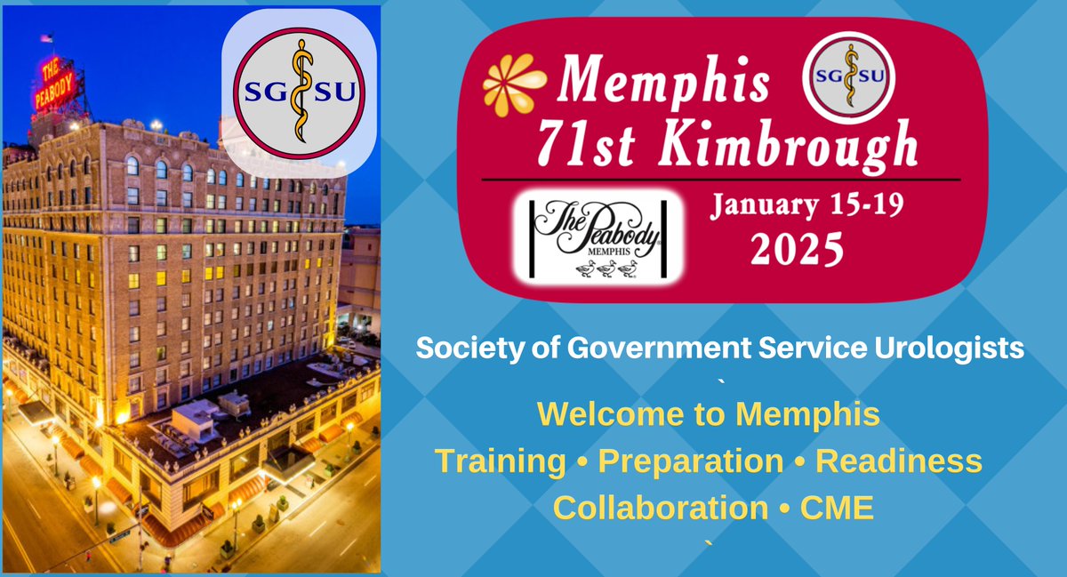 Time for the 71st Kimbrough Urological #SGSU2025
It's not too late to Register &amp; Book your Room for Memphis! govurology.org
View Program Book
tinyurl.com/5d2smmja