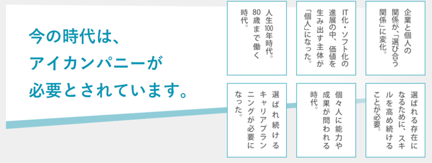 link_academy_pr's tweet photo. 2025年、あなたはどう“���ばれ続ける”個人を目指しますか？
人生100年時代・IT化・働き方の多様化…
今こそ自分を“アイカンパニー”として捉え、市場価値を高める時代。
最初の一歩は「自分の強み」を見つめ直すことから始めましょう。
#アイカンパニー #キャリアアップ #2025年 #学び直し #リスキリング https://t.co/hml8gnRgEt
