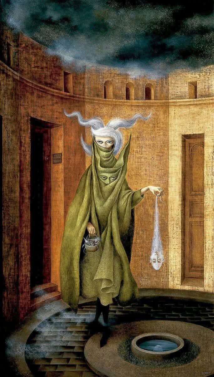 Arteymas_'s tweet photo. "Mujer saliendo del psicoanalista" de Remedios Varo. https://t.co/UzxpXhylqD