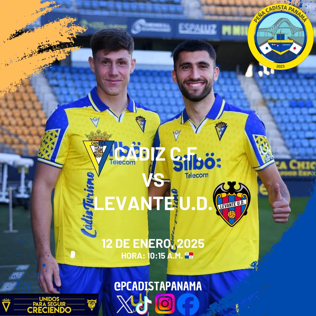 Reinicia <a href="/LaLiga2/">LALIGA HYPERMOTION</a> para nuestro <a href="/Cadiz_CF/">Cádiz Club de Fútbol</a> 💛💙quien enfrenta a un peligroso  <a href="/LevanteUD/">Levante UD</a> 🦇
Dedicamos este post a todos los cadistas y a nuestros nuevos fichajes, quienes darán el todo para poder lograr nuestro objetivo🎯
#laligahypermotion #CádizlLevante #Cádi #cadistasenpanama