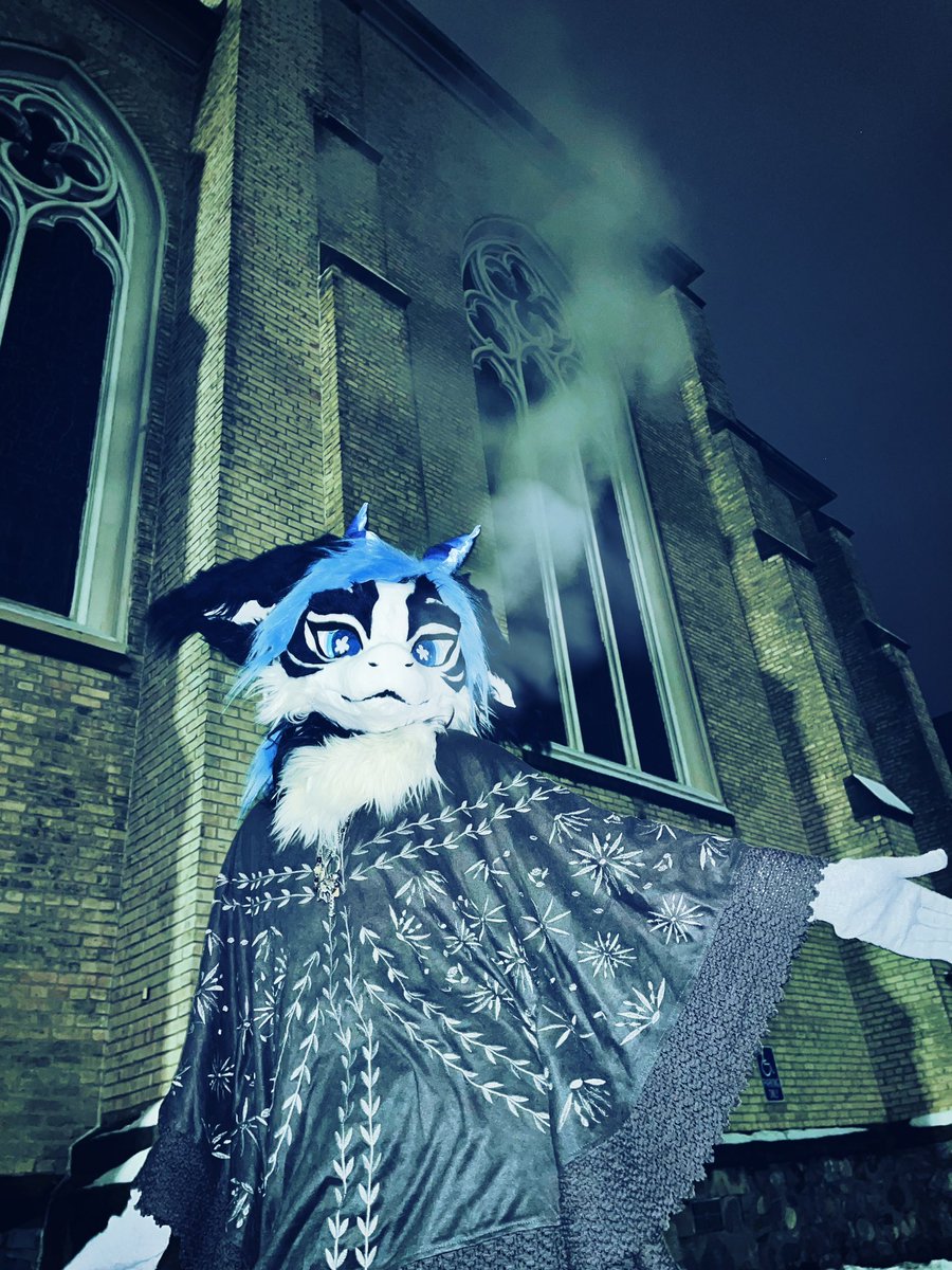 cryophor_'s tweet image. Come to me… 
📸: @fysheii_ 
#furry #fursuit #fursona #gothic