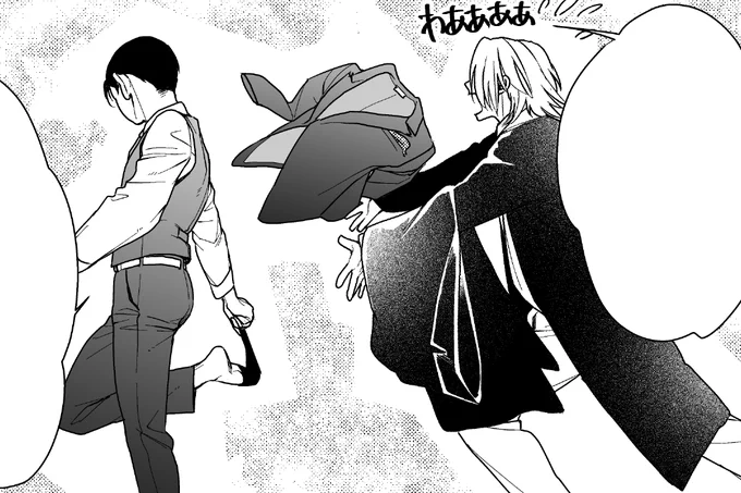 #rnk_0310__御礼
#カーセッ最中の受ちゃんの靴下をいかに優雅に消すか問題

風月さん、ご意見ありがとうございます!実は少し前に「優雅ちゃんの靴下が優雅にお餅のように伸びる」コマを描いてて、多分我々が描くとそこで完全にギャグになってしまうやつですね……! 