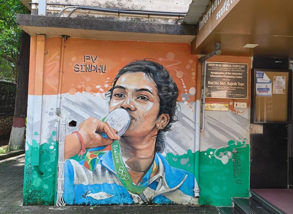 vjthecj's tweet photo. @Pvsindhu1 
Graffiti @ICTMumbai1933 https://t.co/TpAGgtQpsa