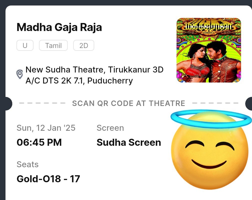 Sribala111's tweet photo. #MadhaGajaRaja  ✌🏻

 @Dhriopy https://t.co/DKDe79WiiU