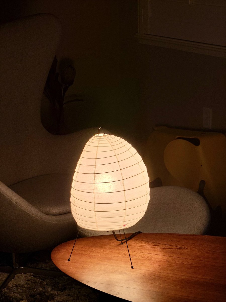 It's me and my Noguchi Lamp in the evening ✨