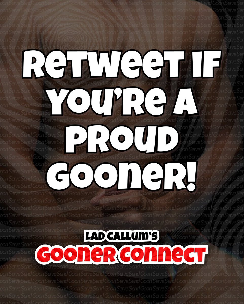Gooners, let's Connect! ✊💦

Retweet if you're a proud Gooner and let's build a global community. 

Share, connect and stay addicted. 

#goonforever #gooner #bator #retweet #gooncap #goonercoach