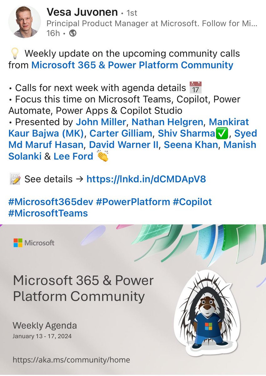 appdevsyed's tweet image. Exciting News!

I am thrilled to share that I will be presenting my work in the Microsoft 365 &amp;amp; Power Platform Community Call for the second time! This time I am focusing on Power Automate.

This opportunity wouldn’t have been possible without the continuous support

@m365pnp