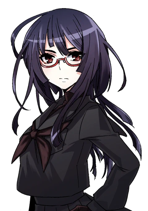 黒髪ロングメガネ黒セーラー女子もいた…2016年の絵!? 