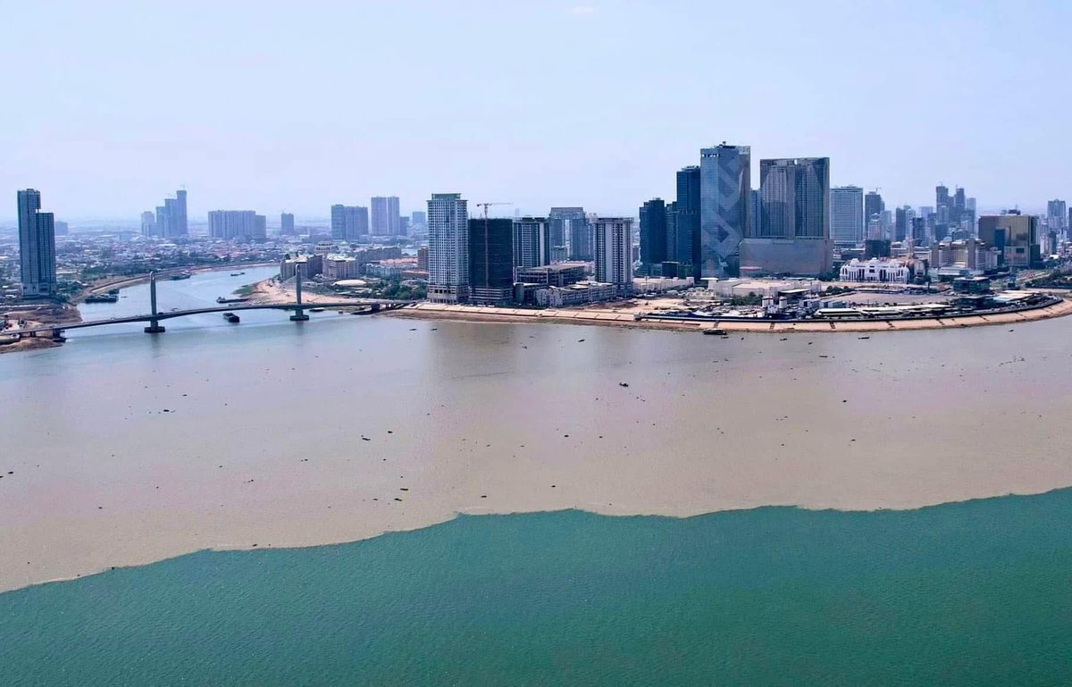 湄公河与洞里萨河泾渭分明