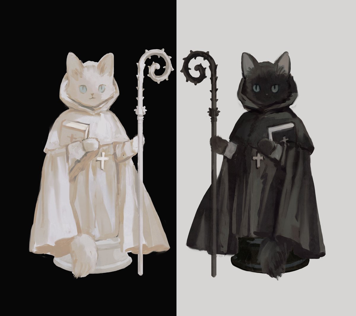 RoyalPrincessAlice様とのコラボで描かせていただきました。
「♟Chess Board Cat 🐈‍⬛」 royalprincessa.shop-pro.jp