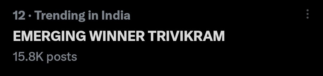 The Most Genuine personality to Win the Show is Our #Trivikram
Irrespective of the things he as ticked All the Box what an winner is required to be - lets Make his Buzz Roar louder and stronger

#BBK11
EMERGING WINNER TRIVIKRAM