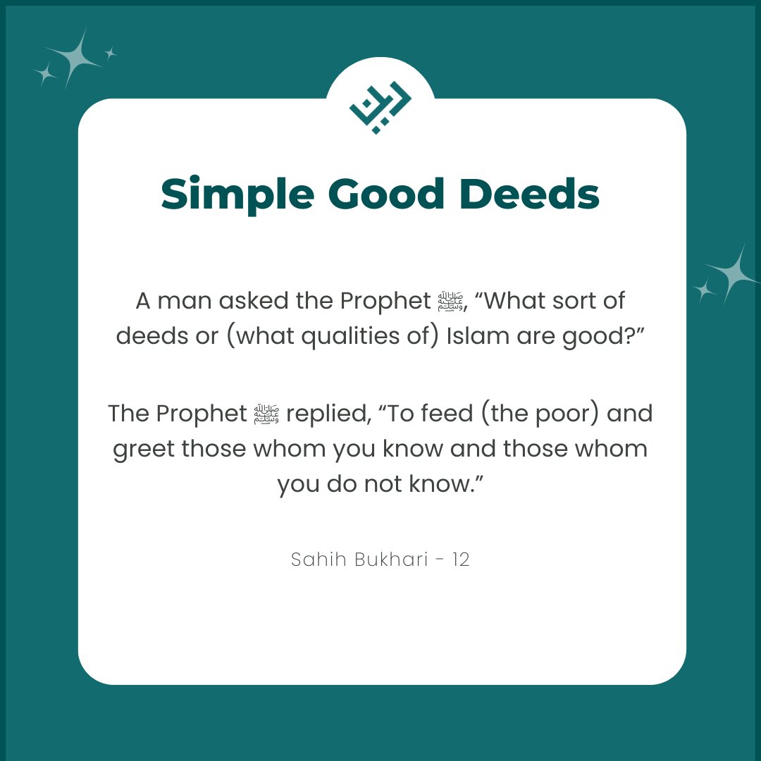 PoweredbyDeen's tweet photo. The Prophet ﷺ showed us that generosity &amp; kindness go beyond family &amp; friends. Simple, small deeds create a big impact in the eyes of Allah ﷻ.
📲 iOS: https://t.co/lGd21XptTP
📲 Android: https://t.co/Rn7qa7pyhJ https://t.co/JqNEjwGZ32