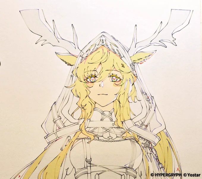 このヴィヴィアナさんほんと好き アニメ原画特有のチーク指定が相まって最高に可愛い