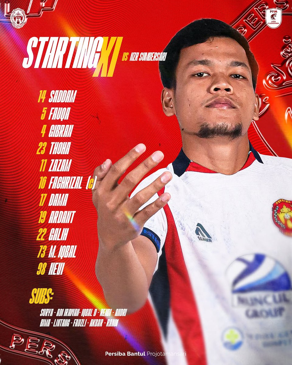 Starting XI ⚔️

#PersibaBantul #COYLSA