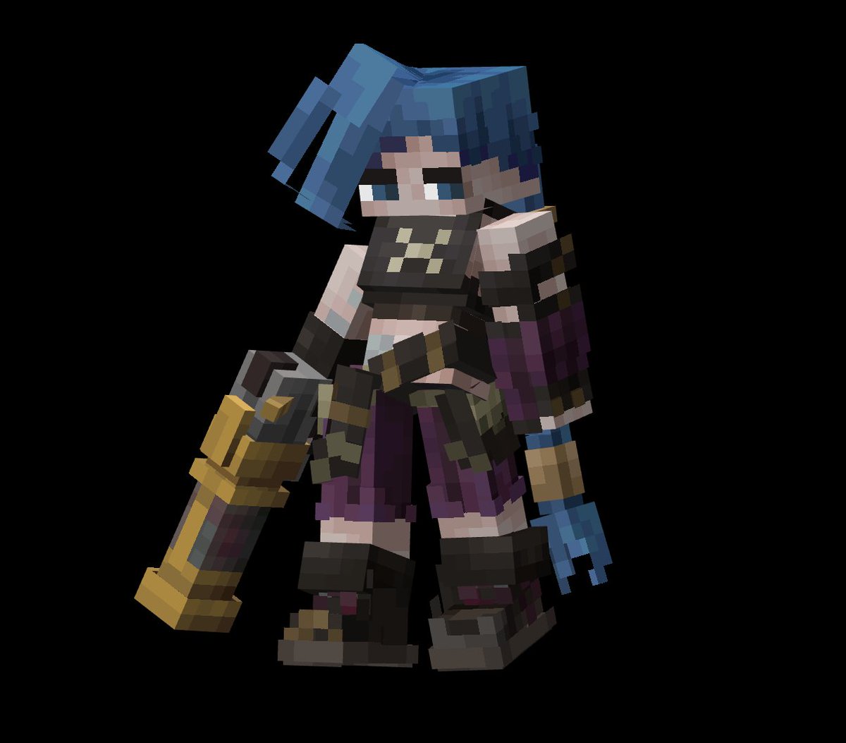 #Jinx #Minecraft #Arcane #Blockbench #pixelart