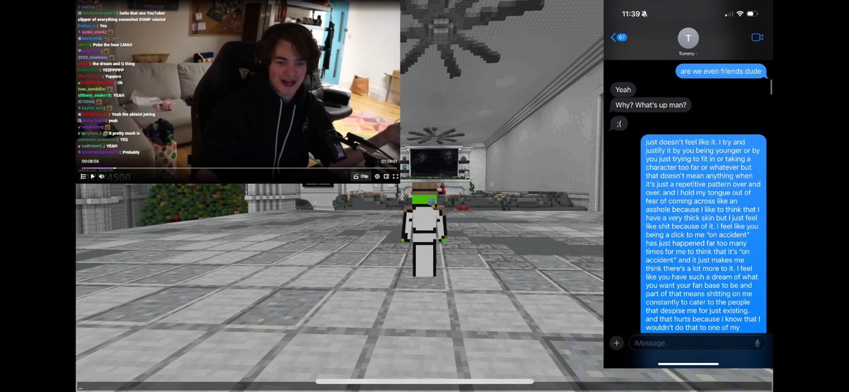 Dragon_Fox_Anim's tweet image. Dreams showing his messages and it’s literally showing how manipulative he was to Tommy.