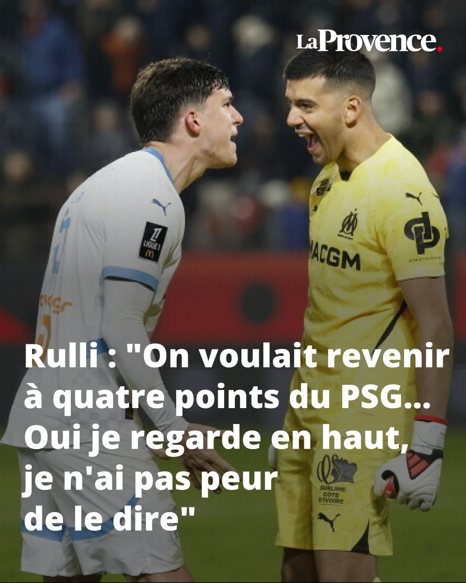 laprovence's tweet photo. Après la victoire à Rennes, Rulli vise le titre pour l'OM
"On voulait revenir à quatre points du PSG... Oui je regarde en haut, je n'ai pas peur de le dire"
👉 https://t.co/wuw6D61QY9
#OM #TeamOM #SRCOM https://t.co/KLJaNYCggr