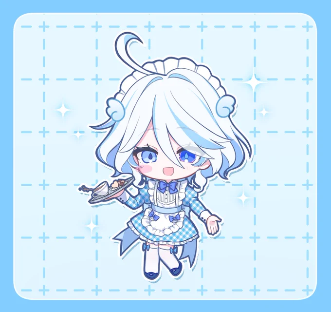 ふりふりメイドフリーナ ໒꒱#原神 #Furina 