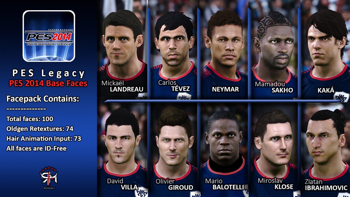 PES 21 CONVERSIONS PROJECT: PART 2 • PES LEGACY 
---------------- 
FACEPACK 15 "PES 2014 Base Faces"

Purchase: ko-fi.com/s/7e4cea44a9
Preview: youtu.be/3tQd_6YUXTI

This was the hardest facepack I've made for PES Legacy Conversions, but I think they worth the wait. These