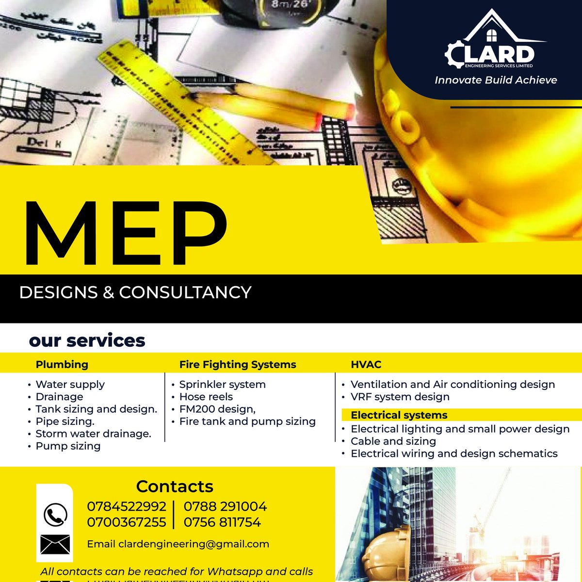 ClardESltd's tweet photo. For all your construction needs we are your trusted company
We also provide a range of MEP drawing designs and services installations 

Reach reach out to us through our DM, email or calls for our professional input https://t.co/X278eztFl3