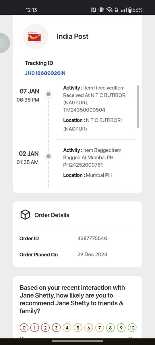 Kim_Syeta's tweet photo. @IndiaPostOffice  What is taking so long? I request you to resolve the issue ASAP and deliver the parcel to my address fast please. It's been so long and it's stuck at only one place. https://t.co/PivLNeR2dQ