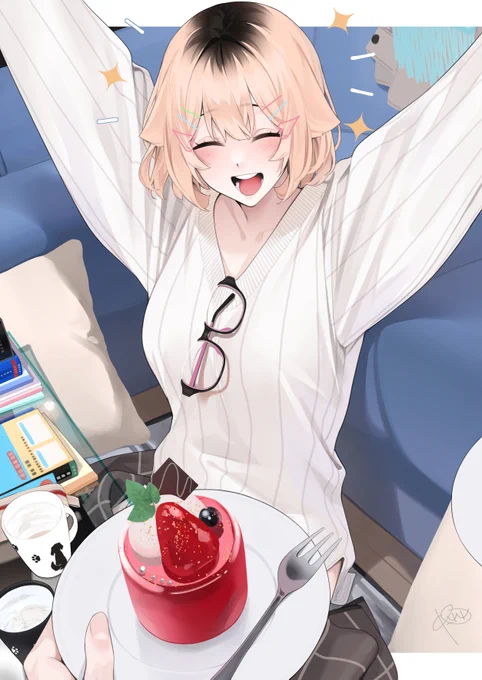 「やったー!全部終わったよー!!」「お疲れ様。はい、これご褒美」 