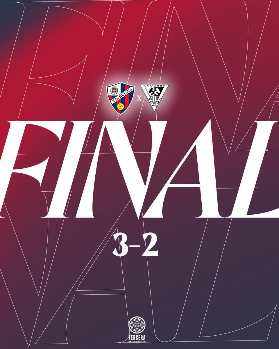 FINAL | ¡Victoria! 

Un 'hat-trick' de Ayman nos da los tres puntos en la Base Aragonesa de Fútbol.

¡Acabamos la primera vuelta líderes!

3-2 | #HuescaAndorra