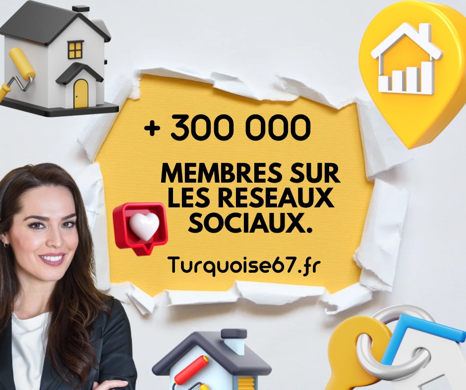 Turquoise67com's tweet photo. Nous avons atteints plus de 300 000 membres sur les réseaux sociaux. #btp #france #reseaux #turquoise67 https://t.co/V6XYtGswbI