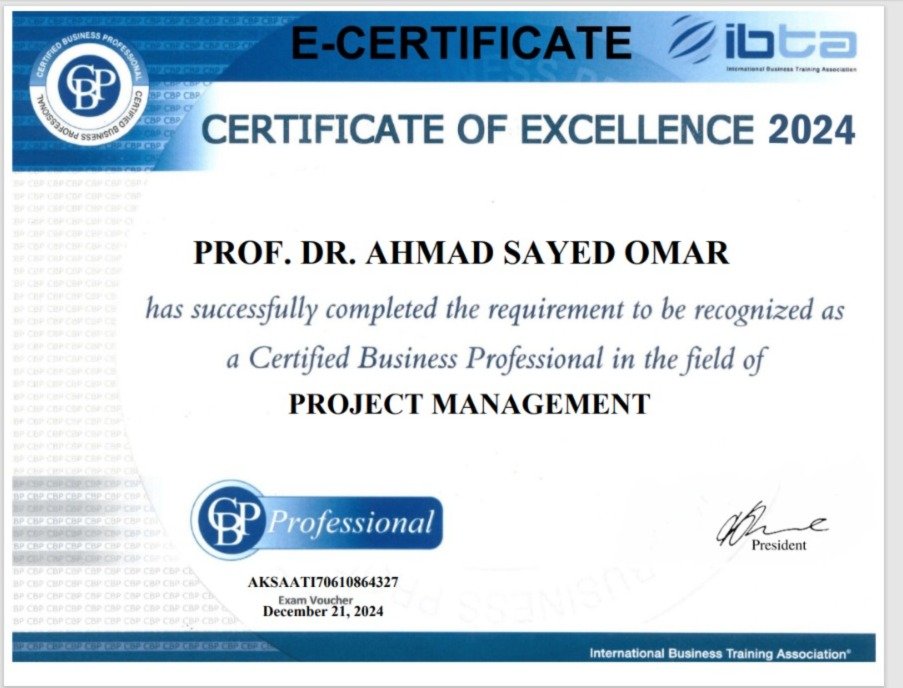 Prof. Dr. Ahmad Alsayed Omar مستشارإدارة المشاريع tweet media