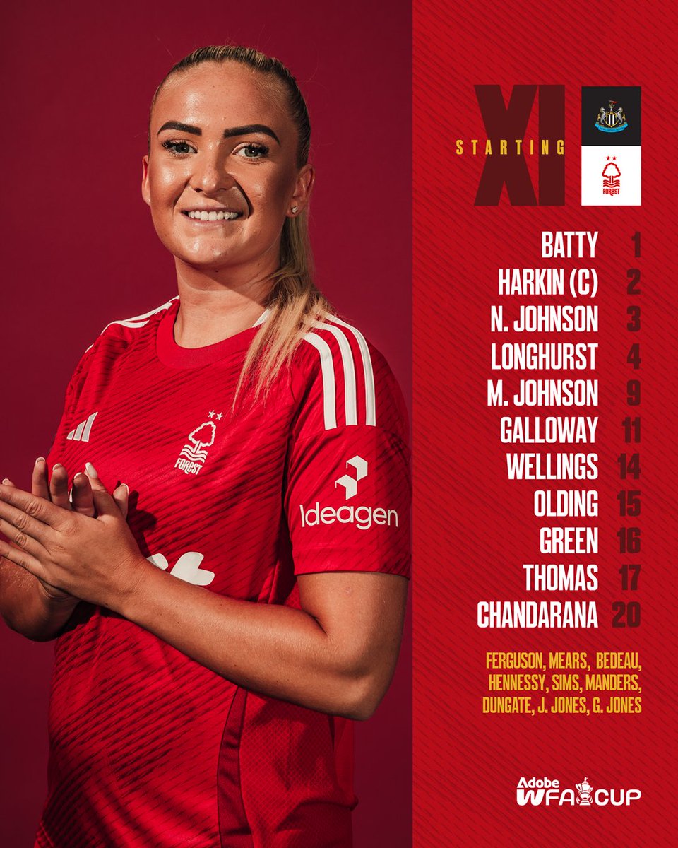 Your Forest XI to take on <a href="/NUFCWomen/">Newcastle United Women</a>. 💪