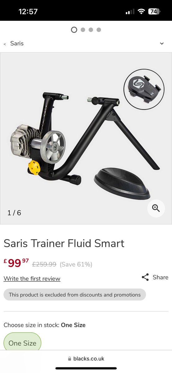 Masai_Williams's tweet image. Nice. It looks like Blacks have managed to get some joy out of Evri in order to fulfil the next day delivery of my new turbo trainer. Time to get serious on this #TriathlonTraining #SwimBikeRun #RunMore @sarisofficial