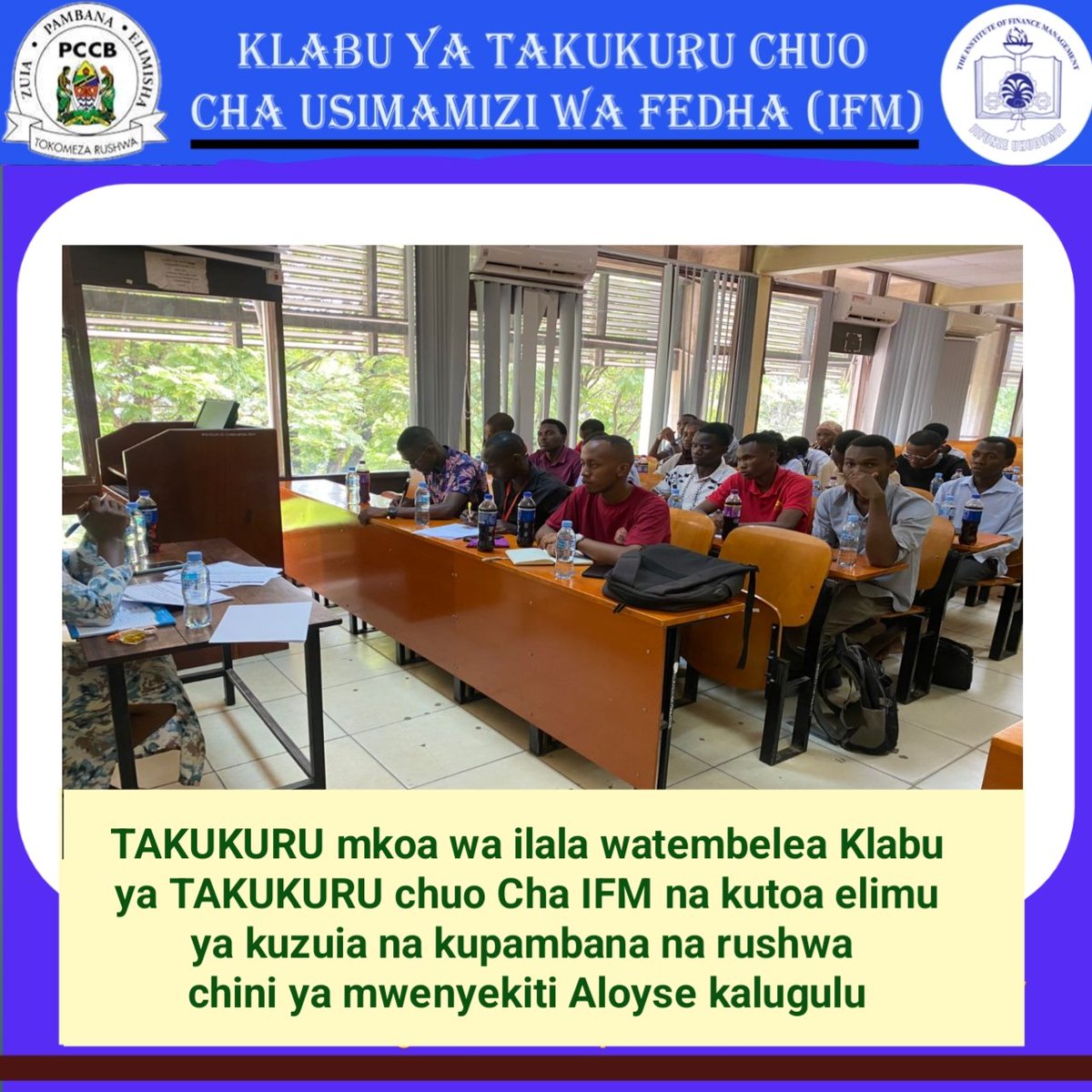 AloyseMafuru's tweet photo. JUKUMU LA KUZUIA NA KUPAMBANA NA RUSHWA NI LANGO NA LAKO TIMIZA WAJIBU WAKO https://t.co/yHtYNC6URb