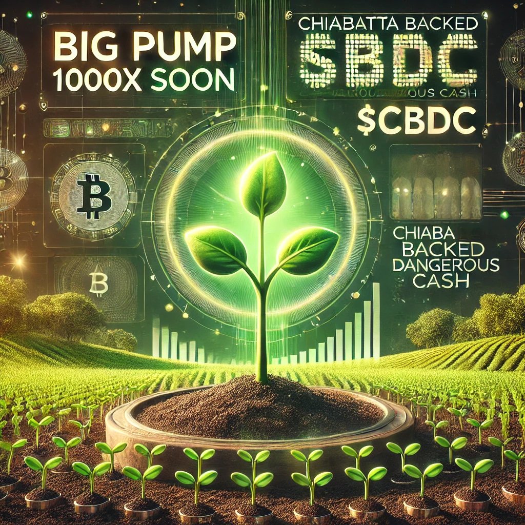 CBDC_1's tweet photo. 🚀 Big pump incoming! 💸 1000x potential on Chiabatta Backed Dangerous Cash $CBDC powered by the #Chia project. Don’t miss the moonshot! 🌕🔥 

$XCH #Chia #CBDC #ChiaProject #CryptoPump https://t.co/NniJe9OLV8