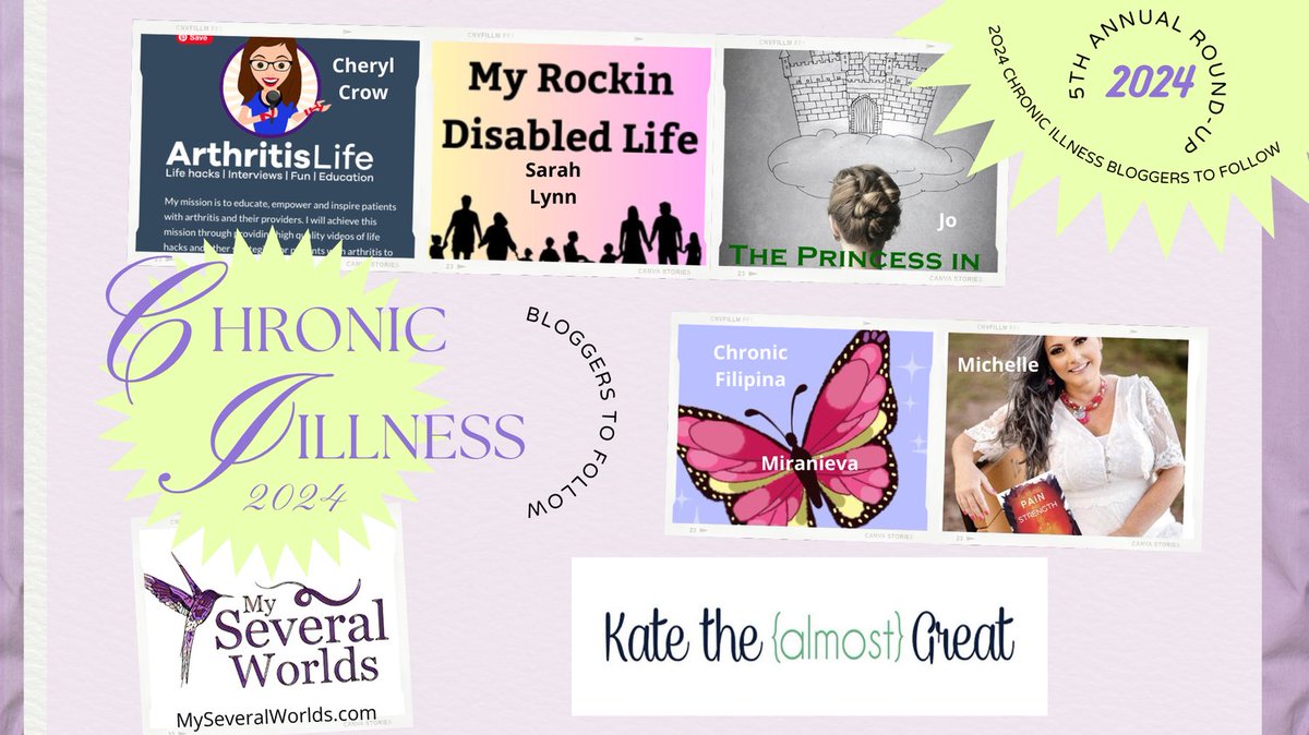 globetrotteri's tweet photo. #ChronicIllness #HealthBloggers to follow in 2024 featuring:
Cheryl @realcc
Sarah @sarahlynn358
Jo @APainPrincess
Miranieva @chronicfilipina
Michelle @MichellesMemoir
Kate @kmitchellauthor
Learn about them 🔗 https://t.co/p6fe0krJbO
#ChronicPain #CPP https://t.co/EoaiaT5BN1